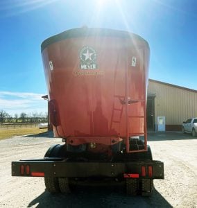 Mixer Truck Build - Back-end View of Meyer Mixer on Chassis