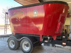 Mixer Truck Build - Side View of Meyer Mixer Mounted on Truck Chassis
